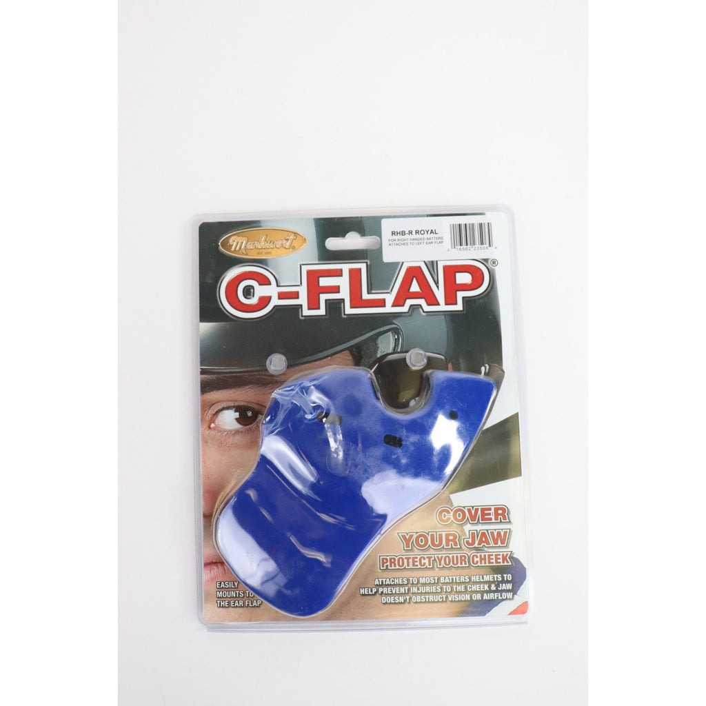 Markwort C-Flap Jaw and Cheek Protection for Right Handed Batter - BLUE