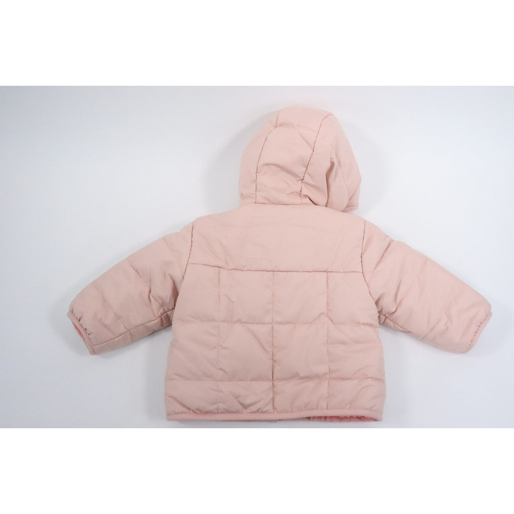NORTH FACE REVERSIBLE SHASTA HOODED JACKET SIZE BABY 3 -6 NF0A88VV PINK MOSS NWT