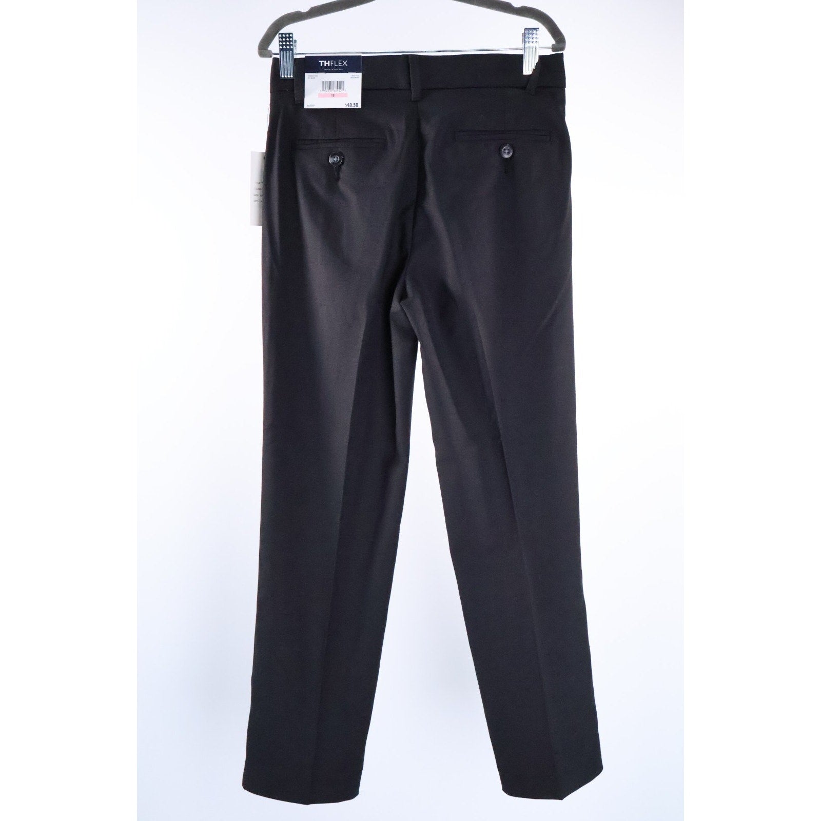Tommy Hilfiger Boy's Black Modern-Fit Stretch Suit 2 Piece Jacket Pant Sz 10 NWT