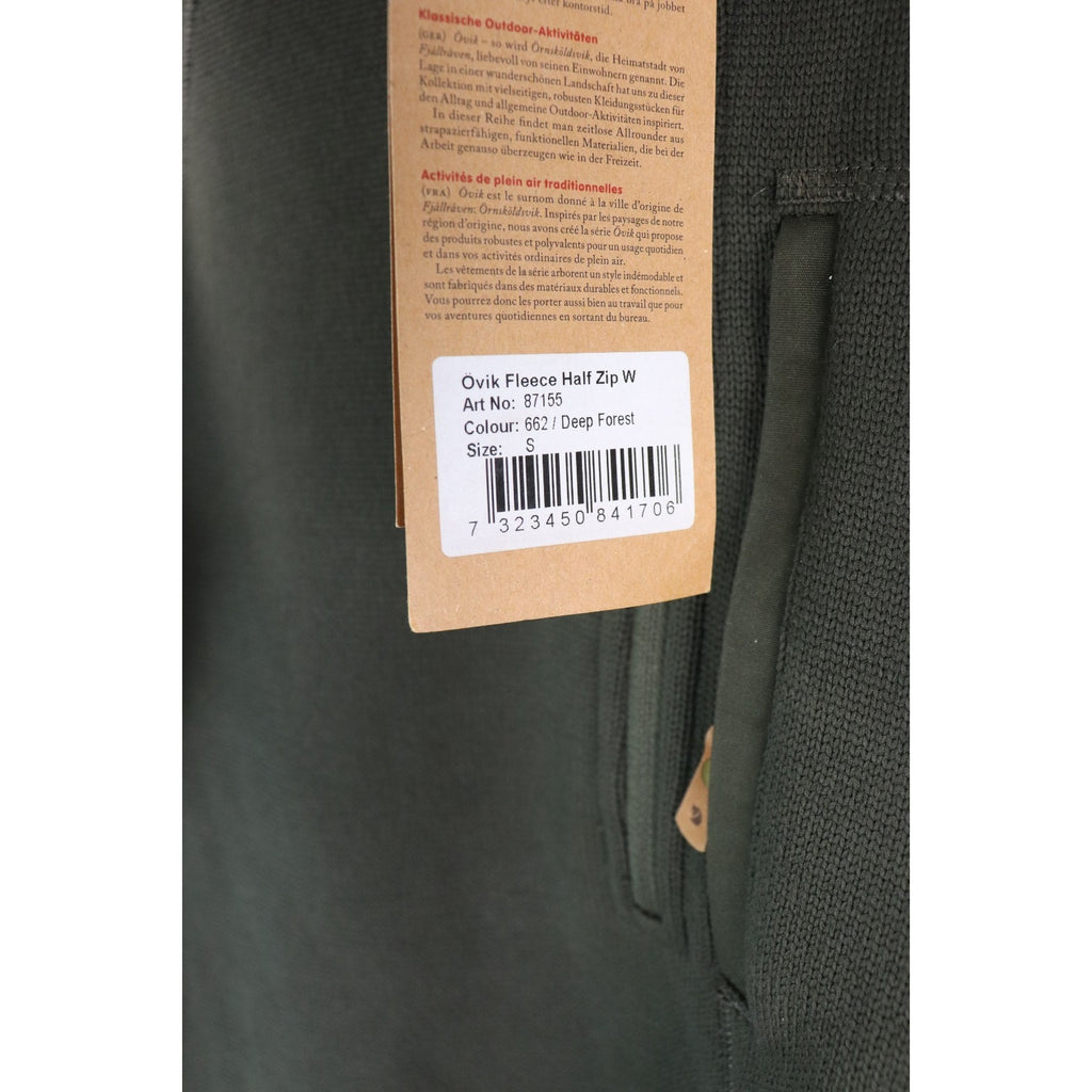 NWT Fjallraven Ovik Fleece Half Zip Women's Size Small Deep Forest 87155