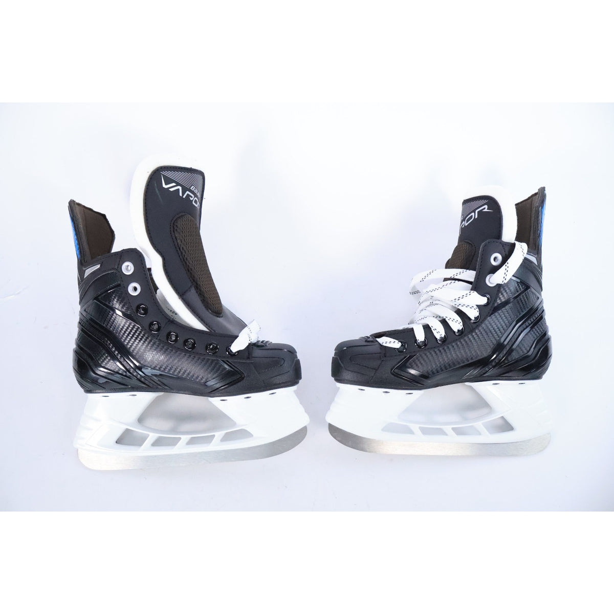 Bauer Vapor X Volt Ice Hockey Skates Sz 1 Lightspeed Pro II Black Blue NEW
