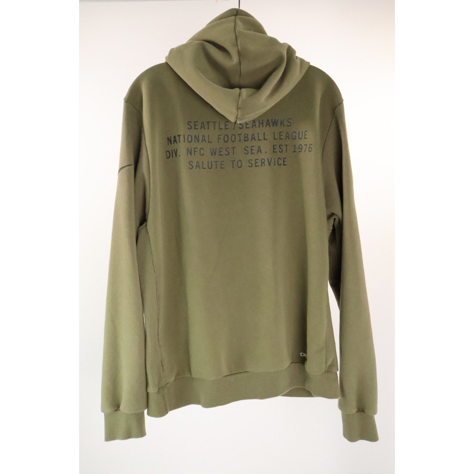 Seattle Seahawks Nike Olive 2025 Salute to Service Hoodie Men's Medium