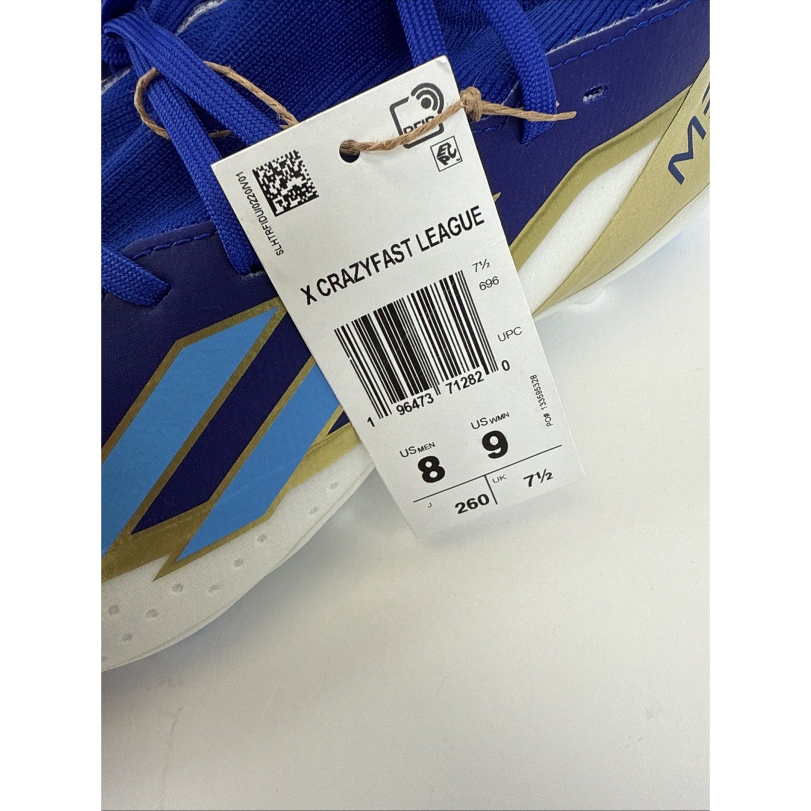 Adidas X Crazyfast Messi League Mens Soccer Shoes Blue ID0712 NEW Size 8