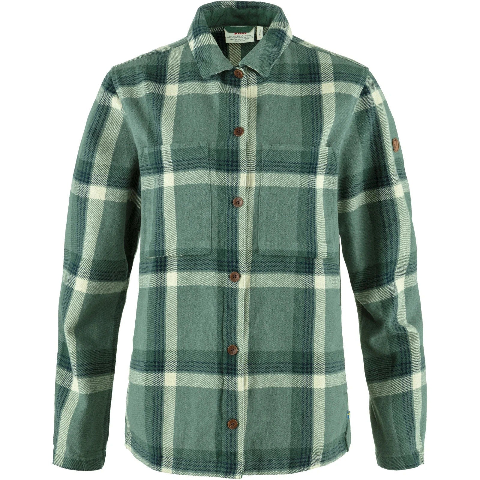 Fjallraven Singi Flannel Overshirt W Size XS Green-Deep Patina 86986 NWT