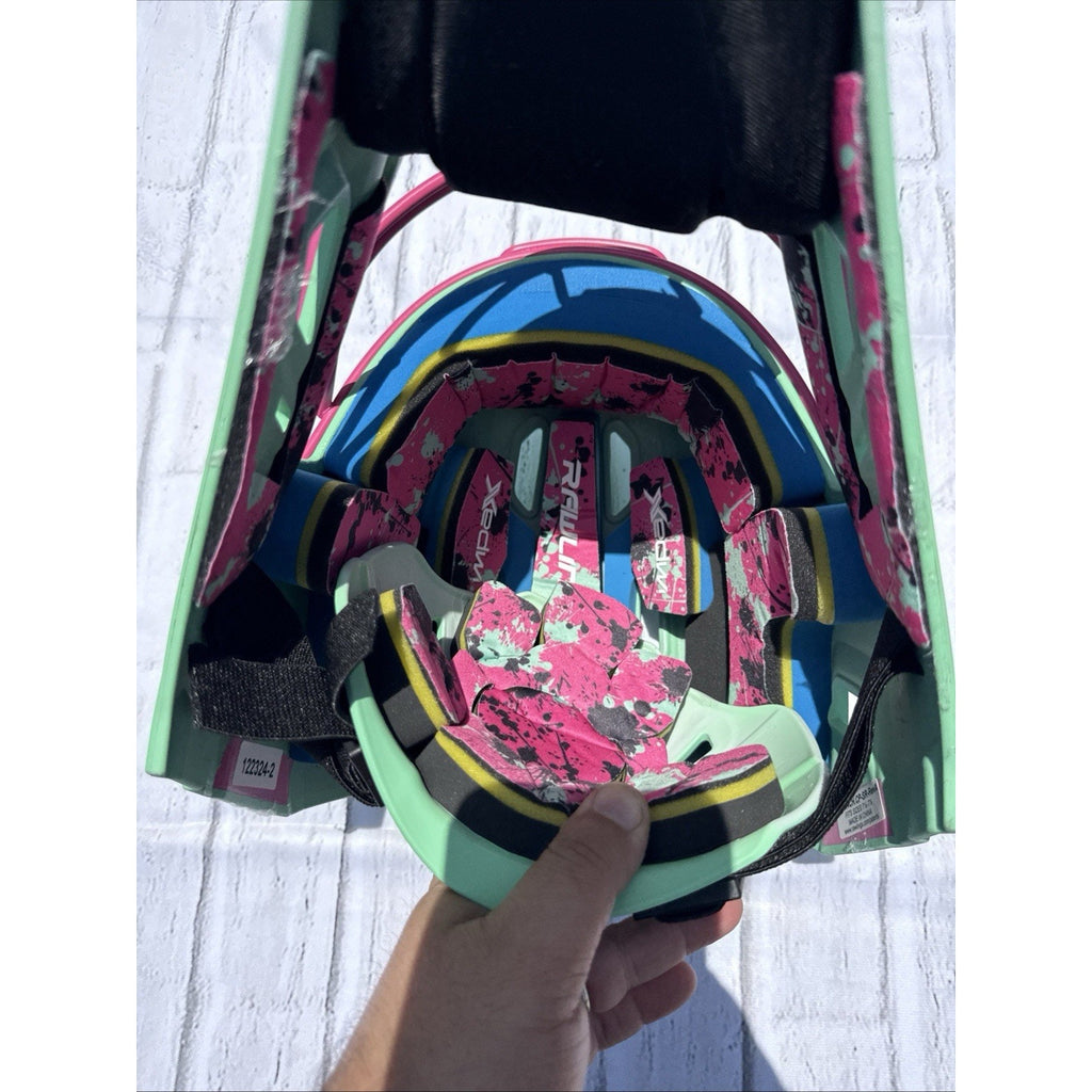 Rawlings Mach Splattter Mint/Pink Limited Catcher’s Gear Adult Large - NEW #C2