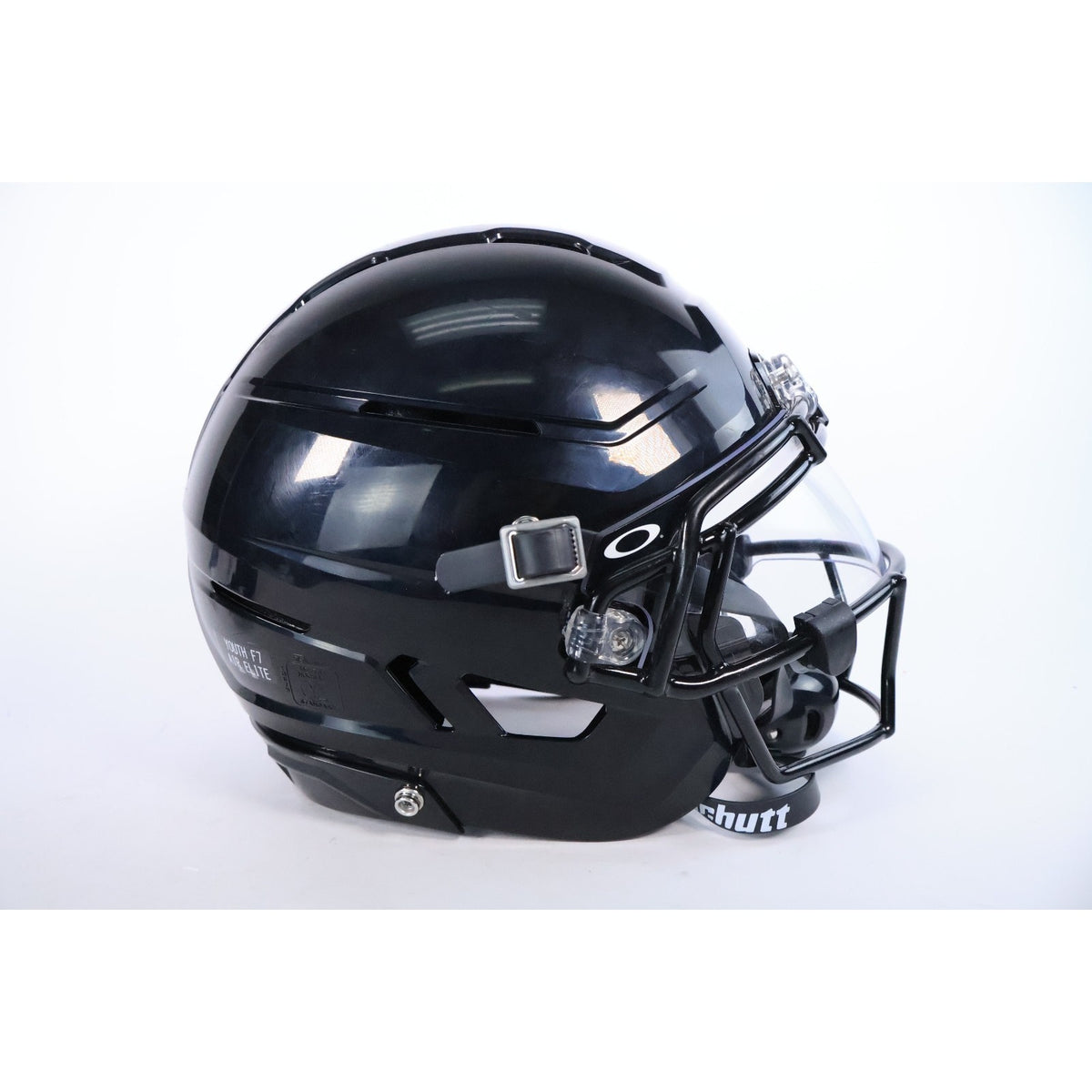Schutt F7 Air Elite Football Helmet Youth Small Black Oakley Visor Clear Read#67