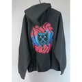 West Ham United FC Oversized Pullover Hoodie Black Graphic Men's Size M NWT