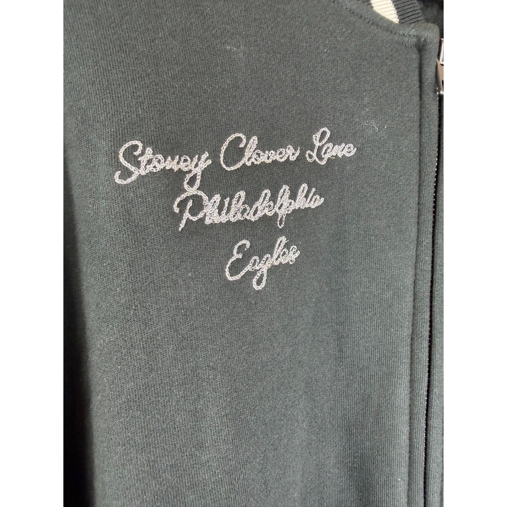 Stoney Clover Lane X '47 Philadelphia Eagles Black Track Jacket Size M $200