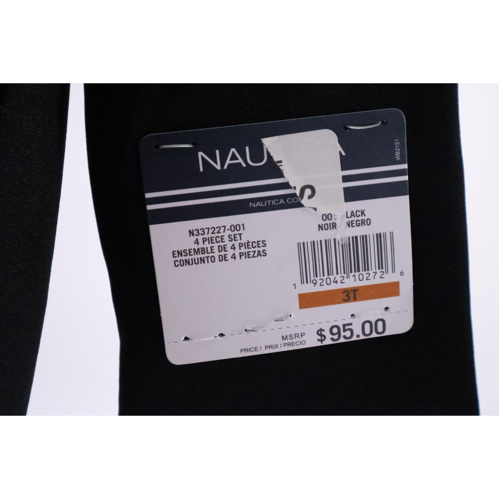 Nautica Black Tuxedo Suit For Child Kid Size 3T (Jacket + Shirt Only) NWT Read
