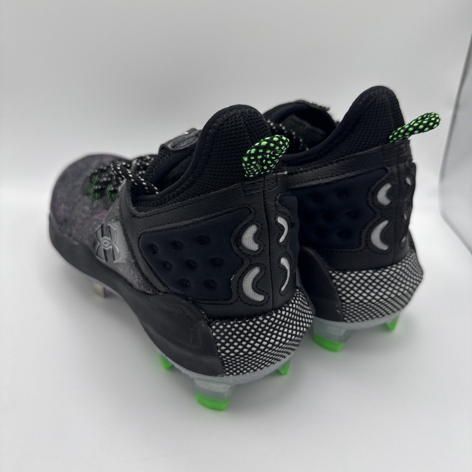 UNDER ARMOUR UA Harper 8 Low ST Metal Baseball Cleats Mens Size 7.5 Black Noir