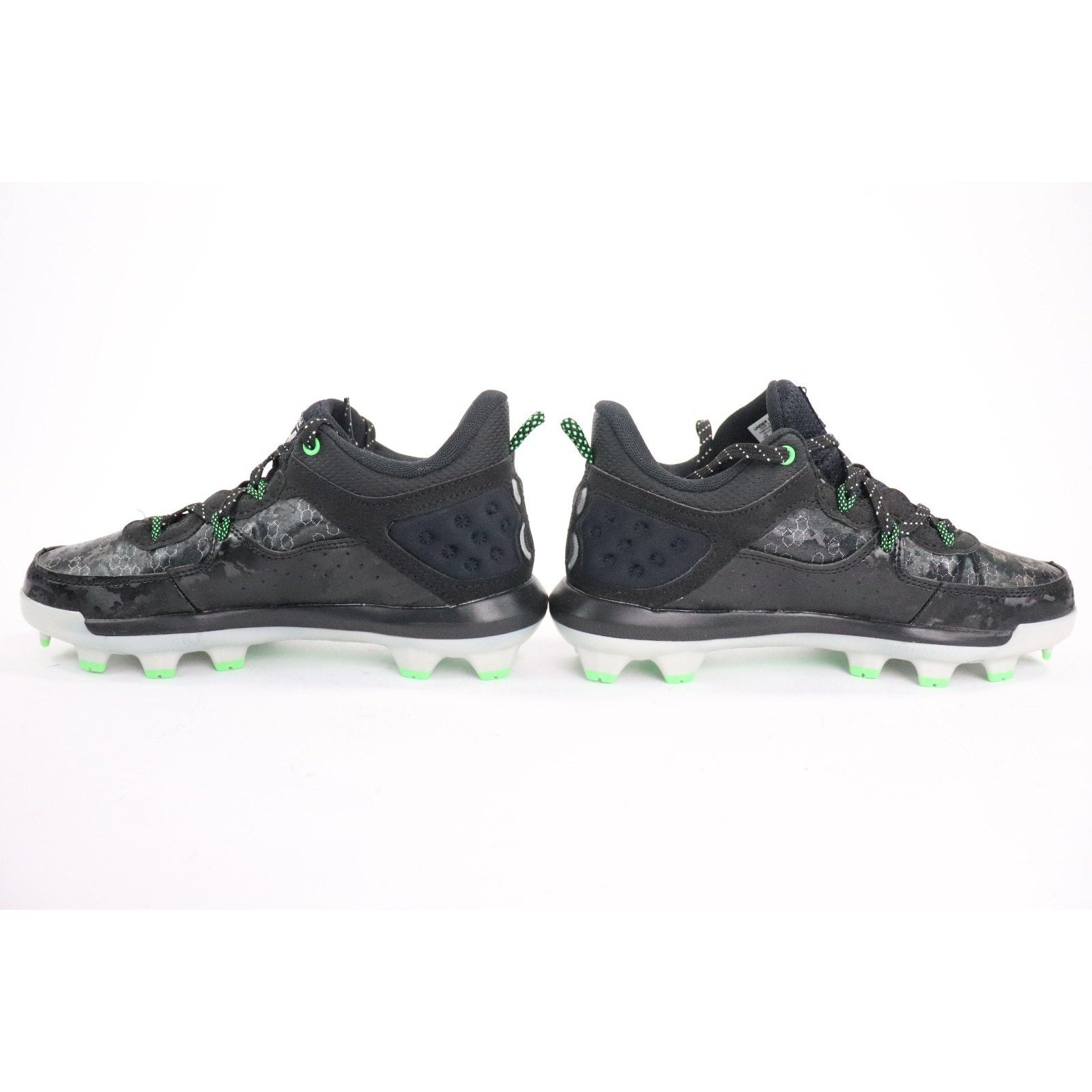 Under Armour Harper 8 Elite SZ 4.5Y Black Green Baseball Cleats 3026595-001 NEW