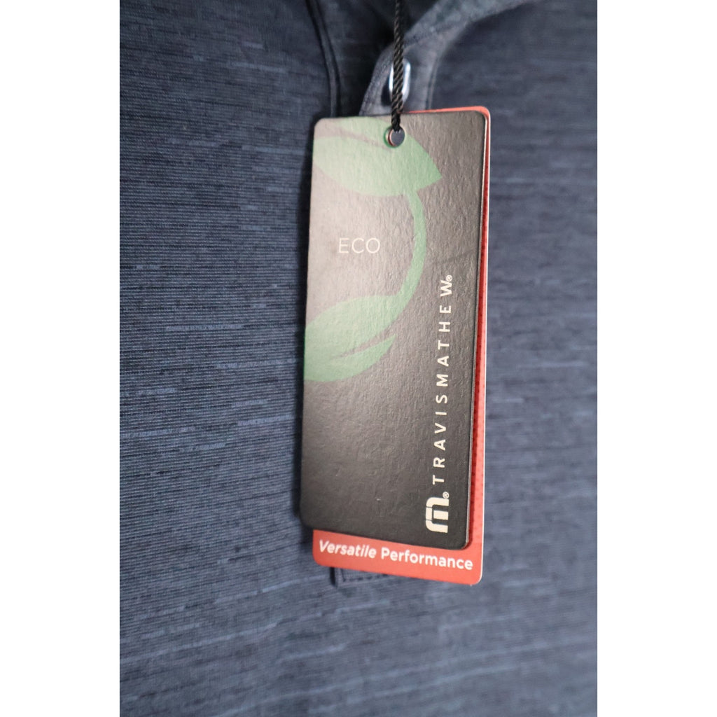 TravisMathew The Heater Polo Shirt Men's XXL Blue Performance Stretch Golf NWT