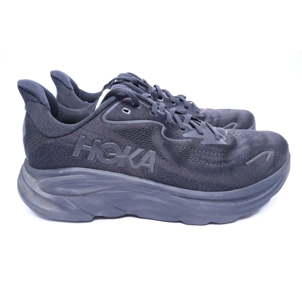 Hoka Clifton 10 Triple Black Size 12.5 D Men's Running Shoes Excellent #265