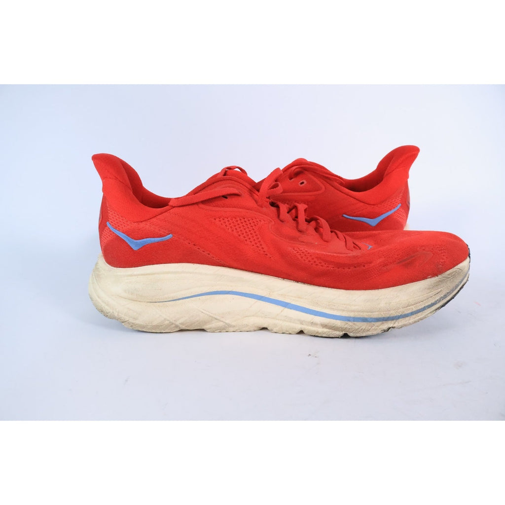 Hoka Clifton 10 Men's Size 13 Red White Athletic Running Shoes #305