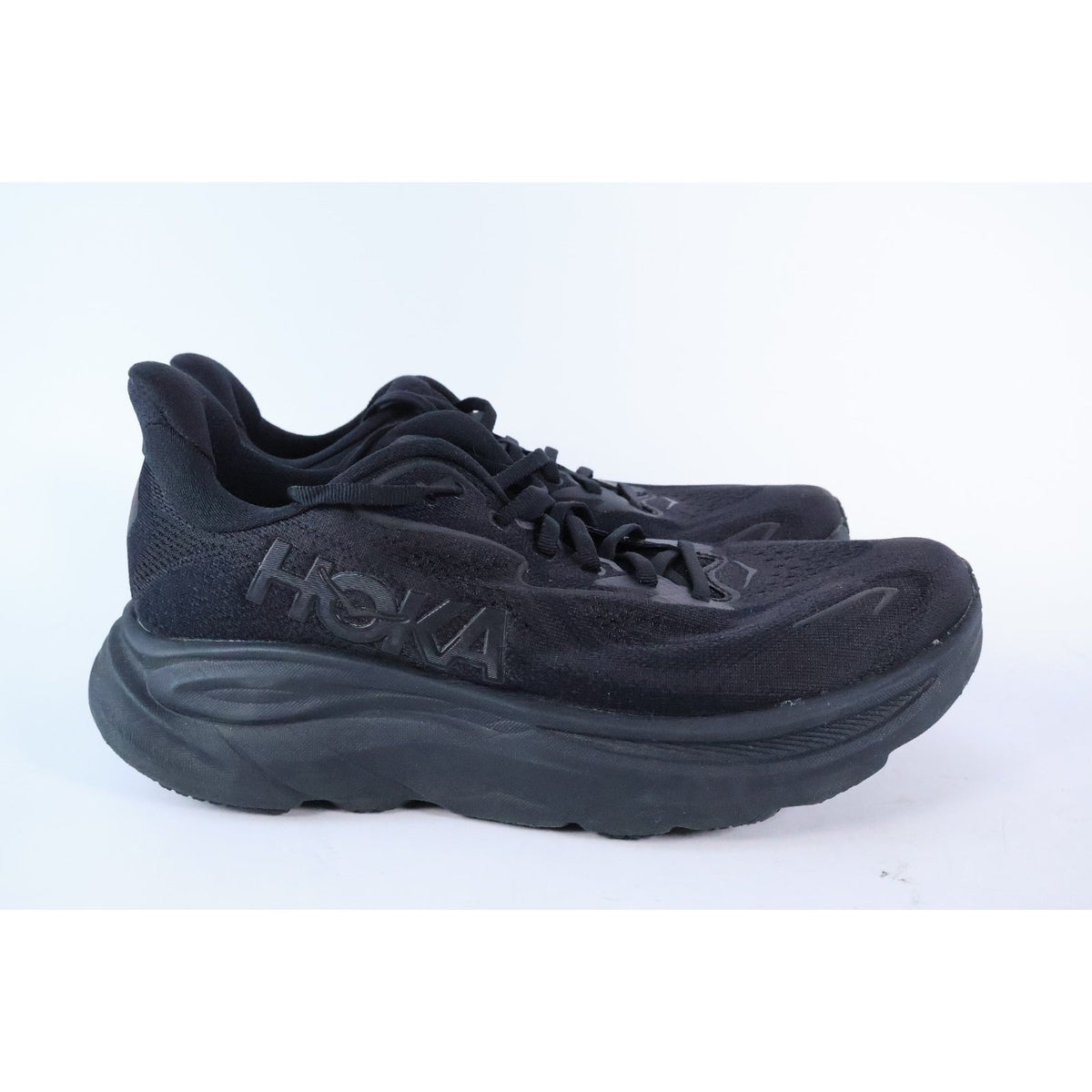 Hoka Clifton 10 Triple Black Sz 8 D Men's 1162030 BBLC Running Shoes READ #309