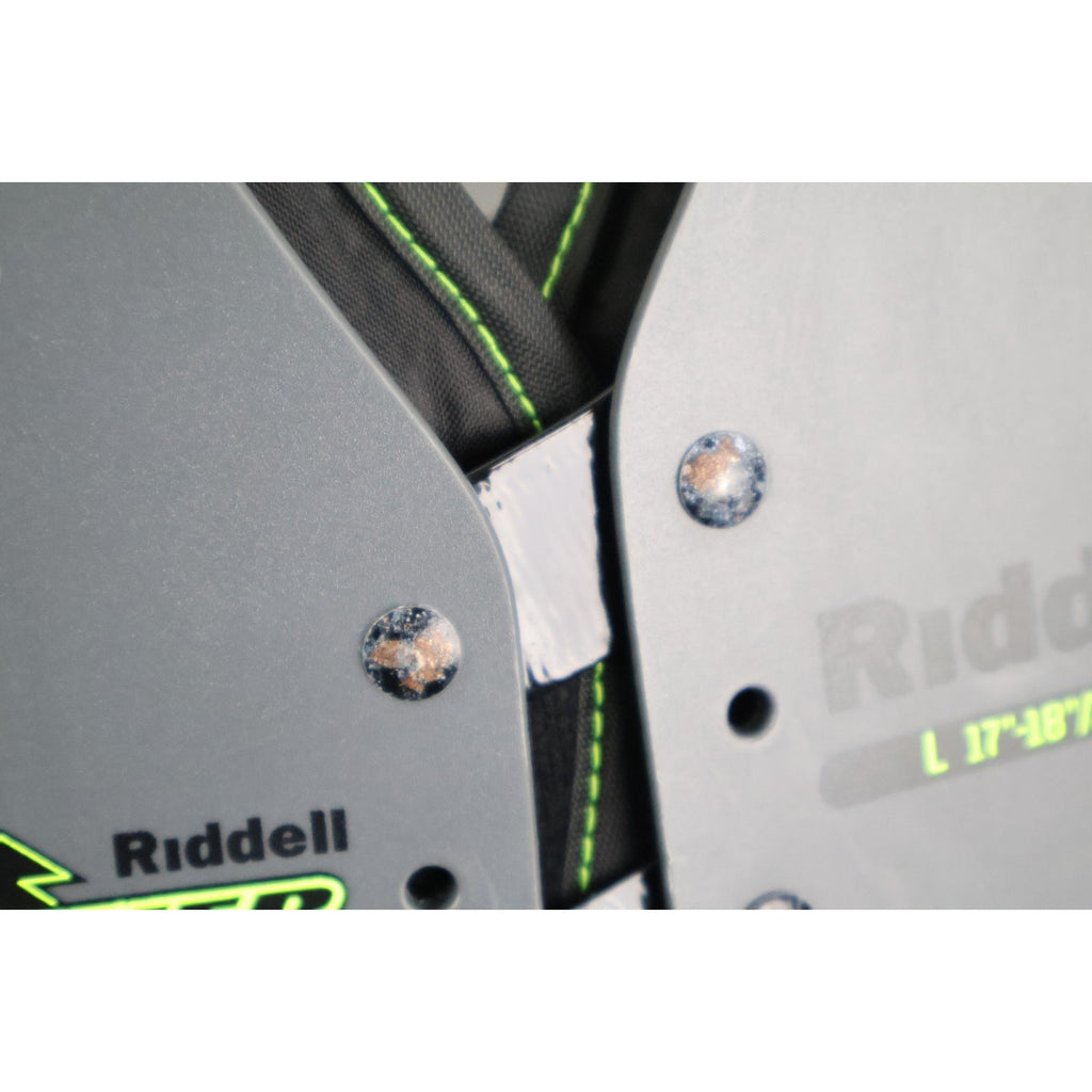 Riddell Power Amp Football Shoulder Pads w/ Backplate Adult Large / Read