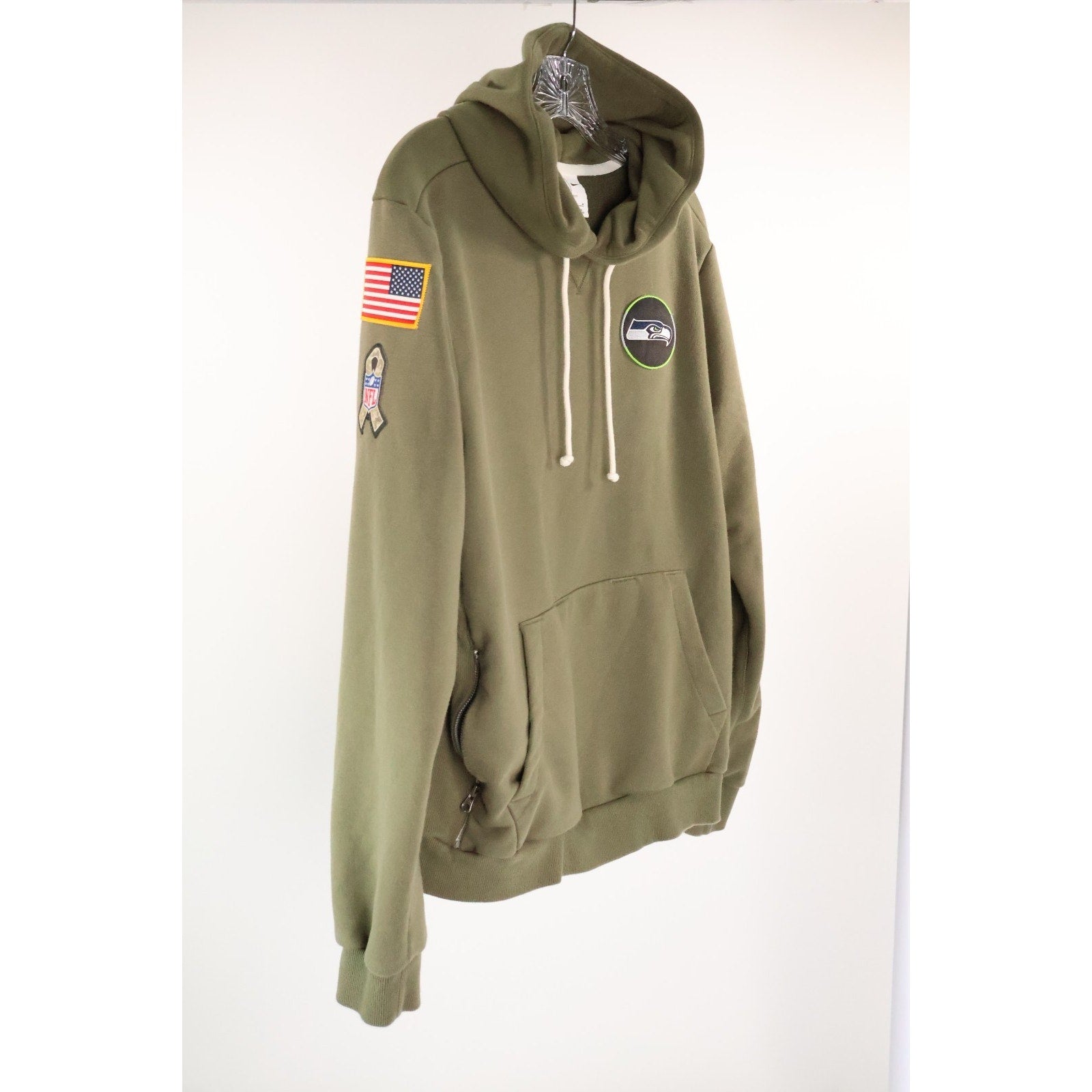 Seattle Seahawks Nike Olive 2025 Salute to Service Hoodie Men's Medium