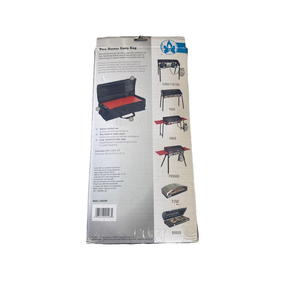 CAMP CHEF Two 2 Burner Carry Bag for 14" Camping Camp Stove ~ NEW ~ Bag ONLY