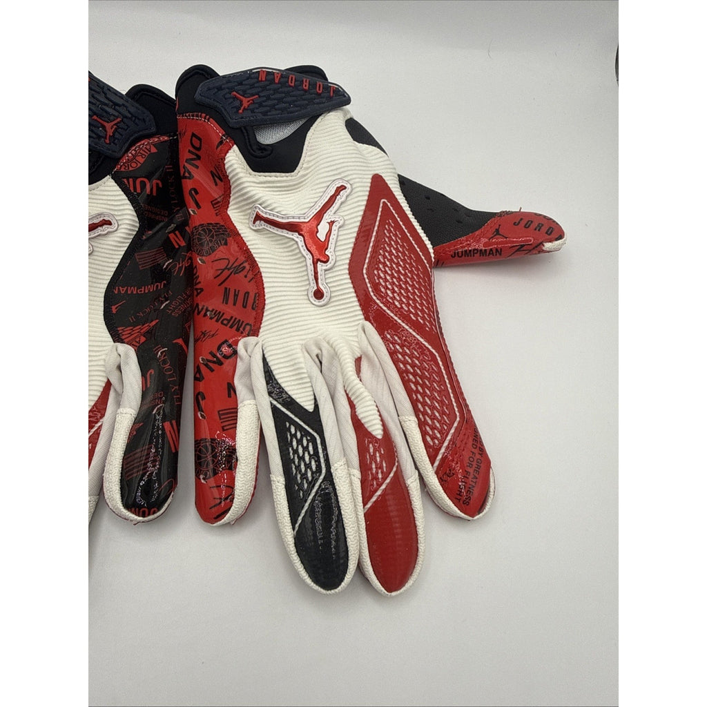 Nike Men's Jordan Fly Lock 2.0 Football Gloves, Red/ Black, Adult XLarge, NEW!!