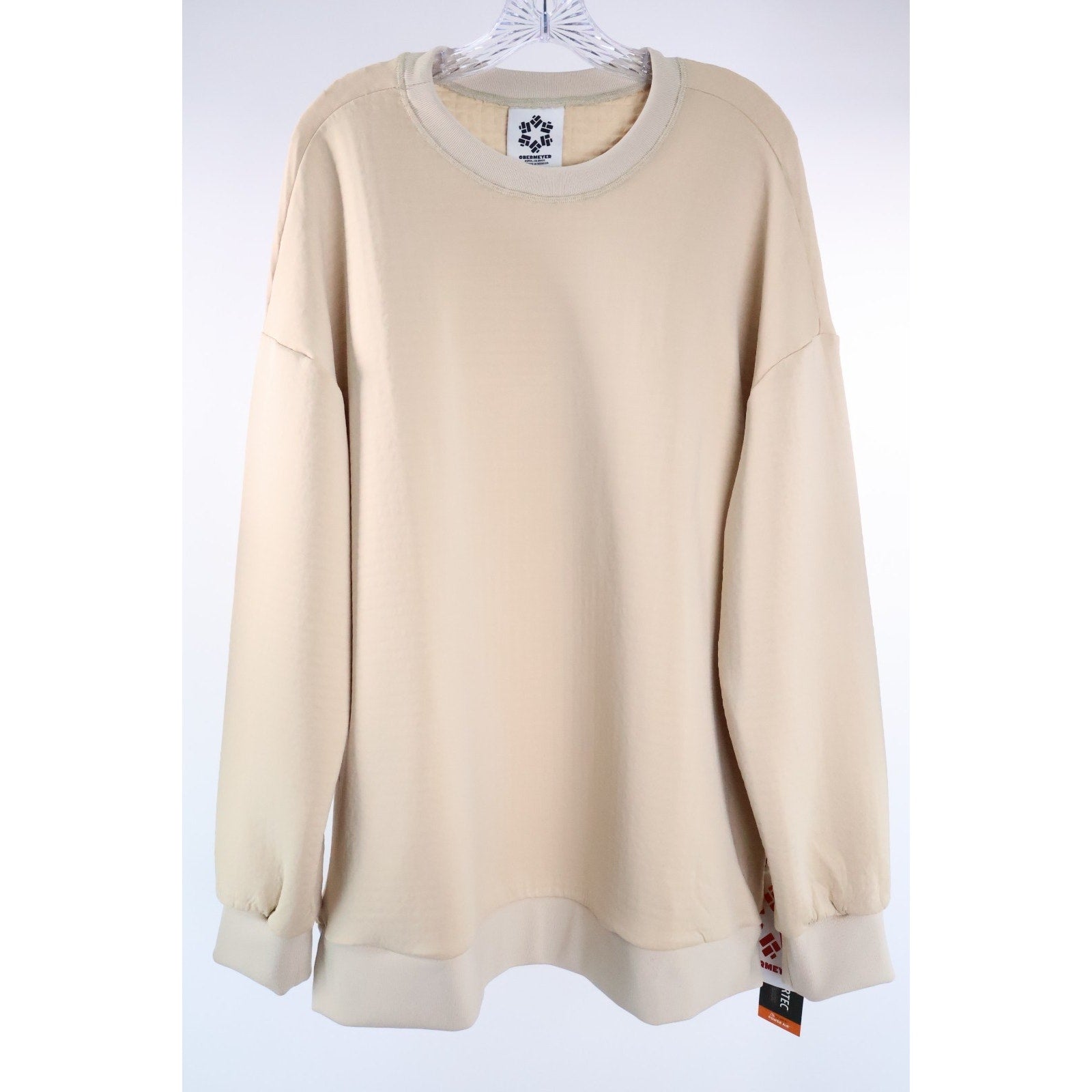 Obermeyer Explorer Tech Crew Men's LargeSweatshirt Pullover Cement NWT