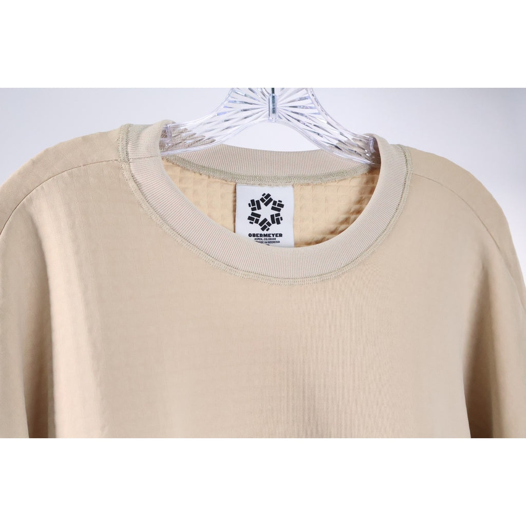 Obermeyer Explorer Tech Crew Men's LargeSweatshirt Pullover Cement NWT