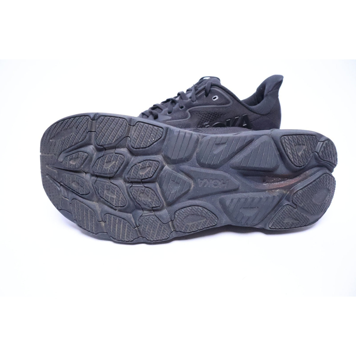 Hoka Clifton 10 Triple Black Size 12.5 D Men's Running Shoes Excellent #265