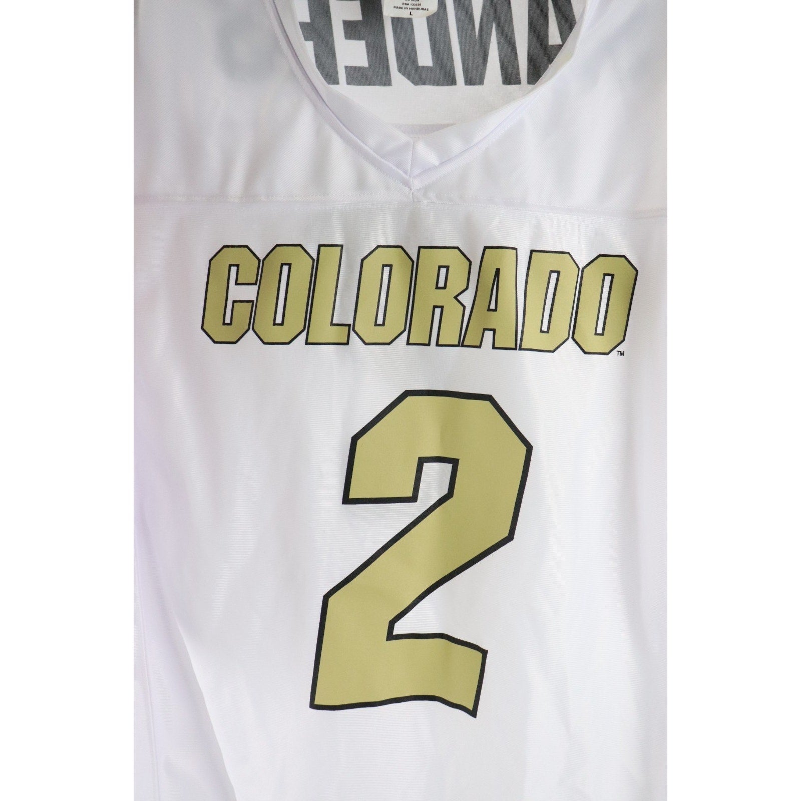 Colorado Buffaloes Jersey Football Mens Large White Sanders 2 Retro Brand