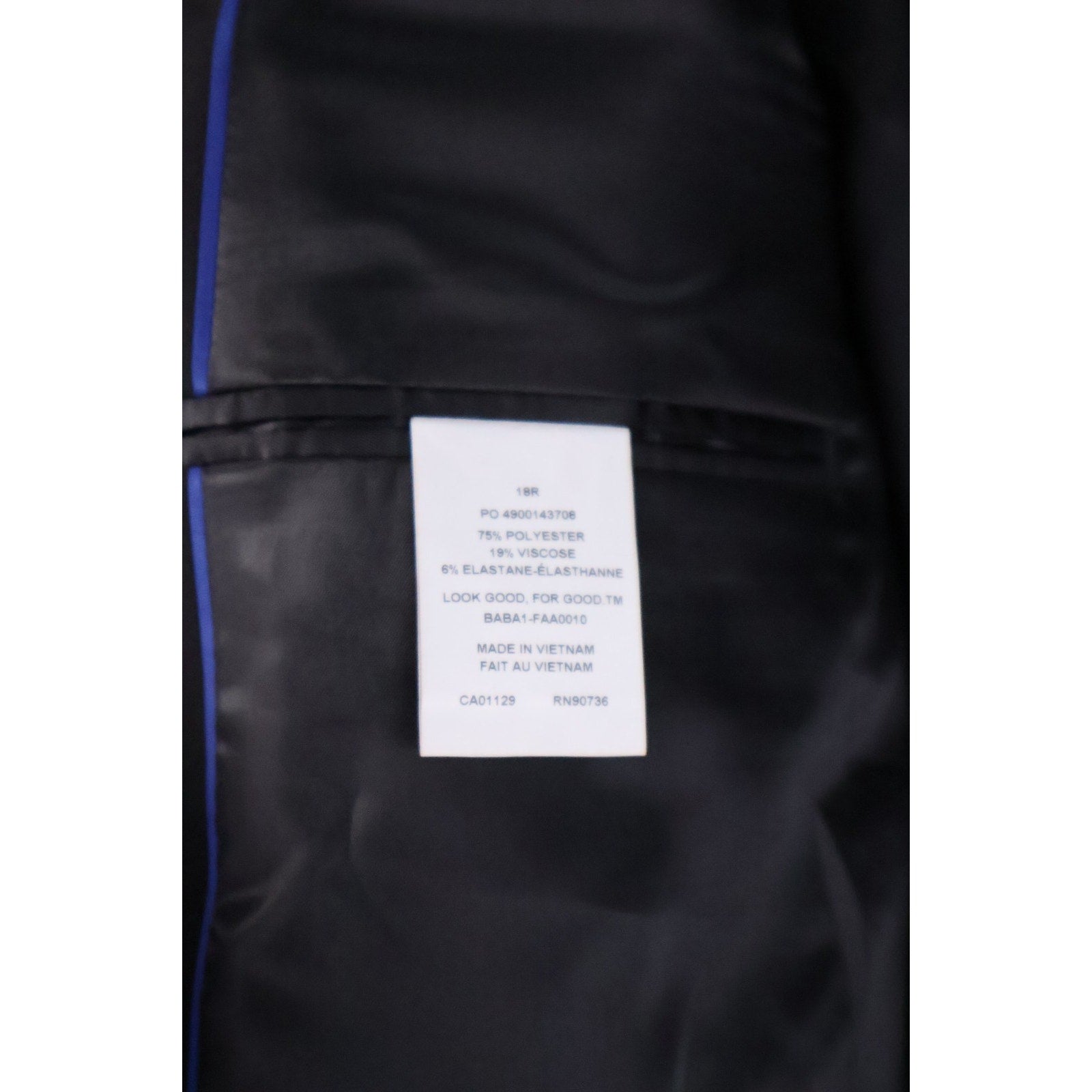 Kenneth Cole Reaction Boy's Black Stretch Jacket Size 18R NWT