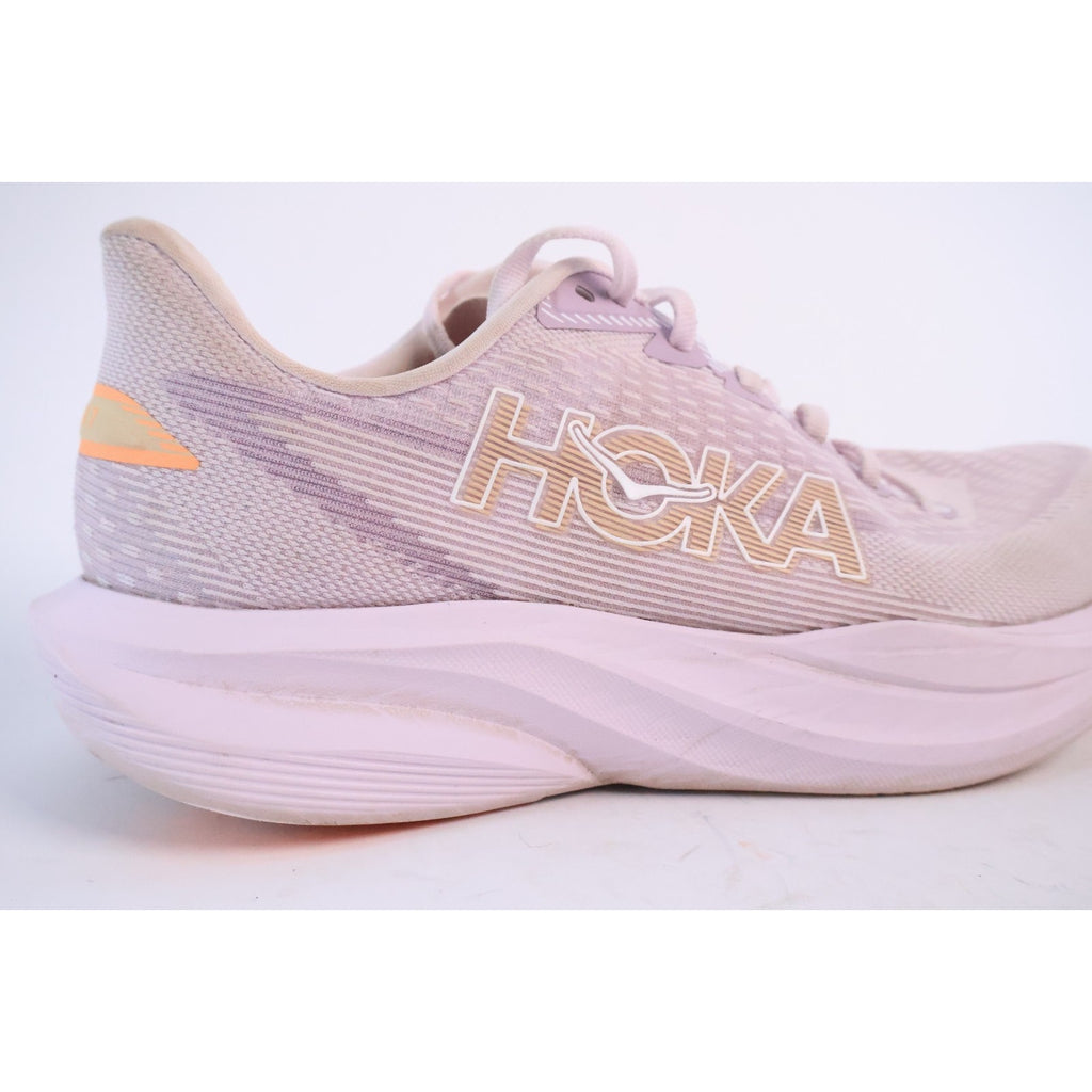 Hoka One One Mach 7 Running Shoes Lilac Cream/Tangerine Glow Women's 9B #88
