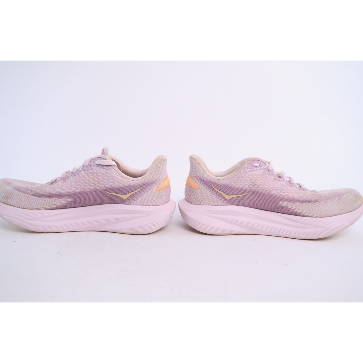 Hoka One One Mach 7 Running Shoes Lilac Cream/Tangerine Glow Women's 9B #88