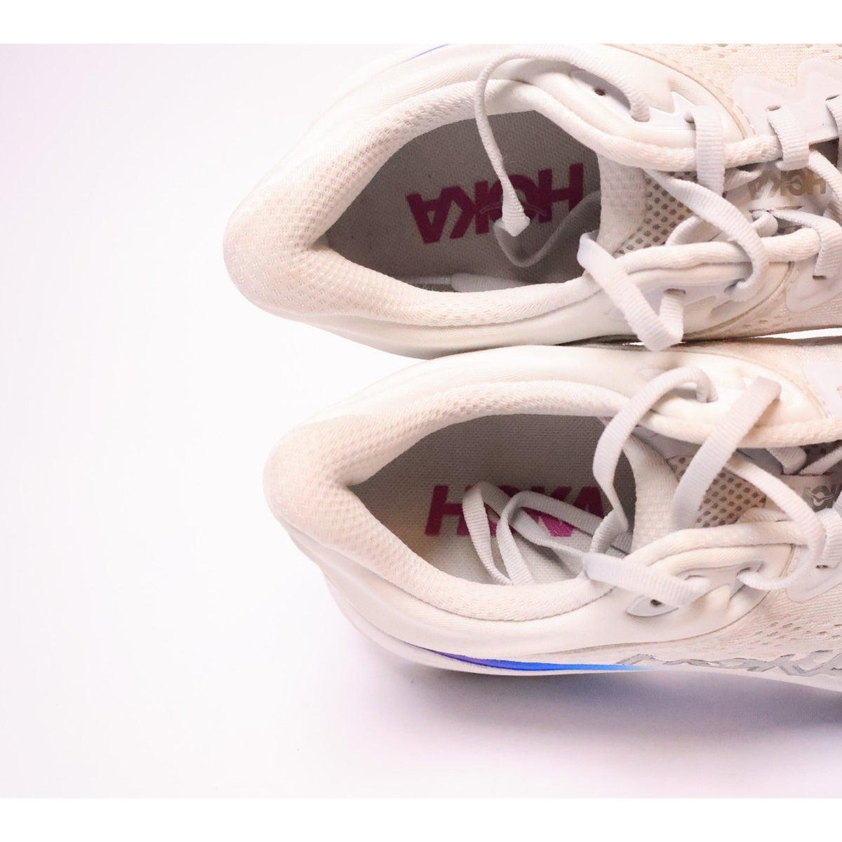 HOKA One One Bondi 9 Wide Light Gray White 1162014 CYWH Women Size 9D #205