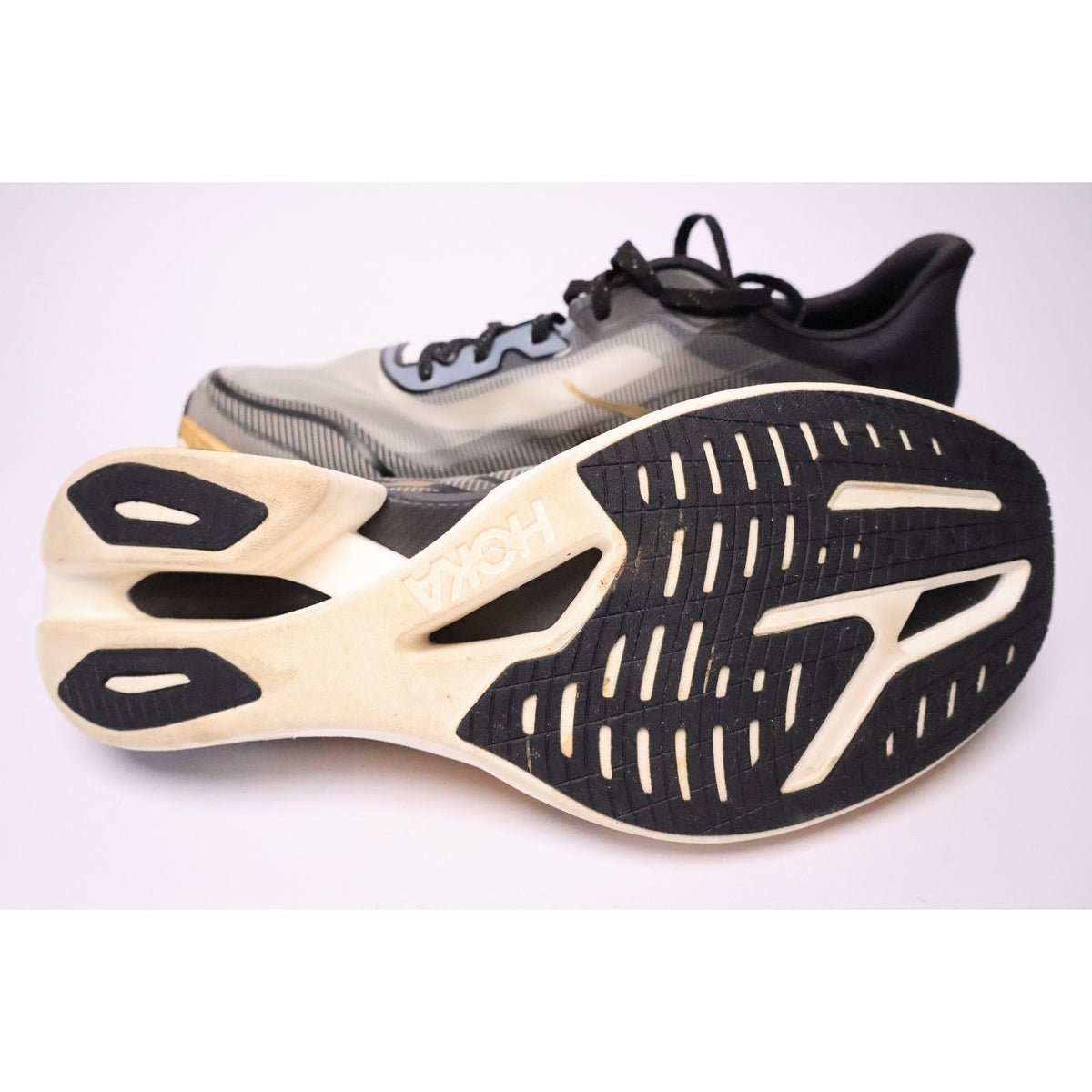 Hoka One One Cielo X1 2.0 Men's Size 13 Black Gold Running Shoe Sneakers #190