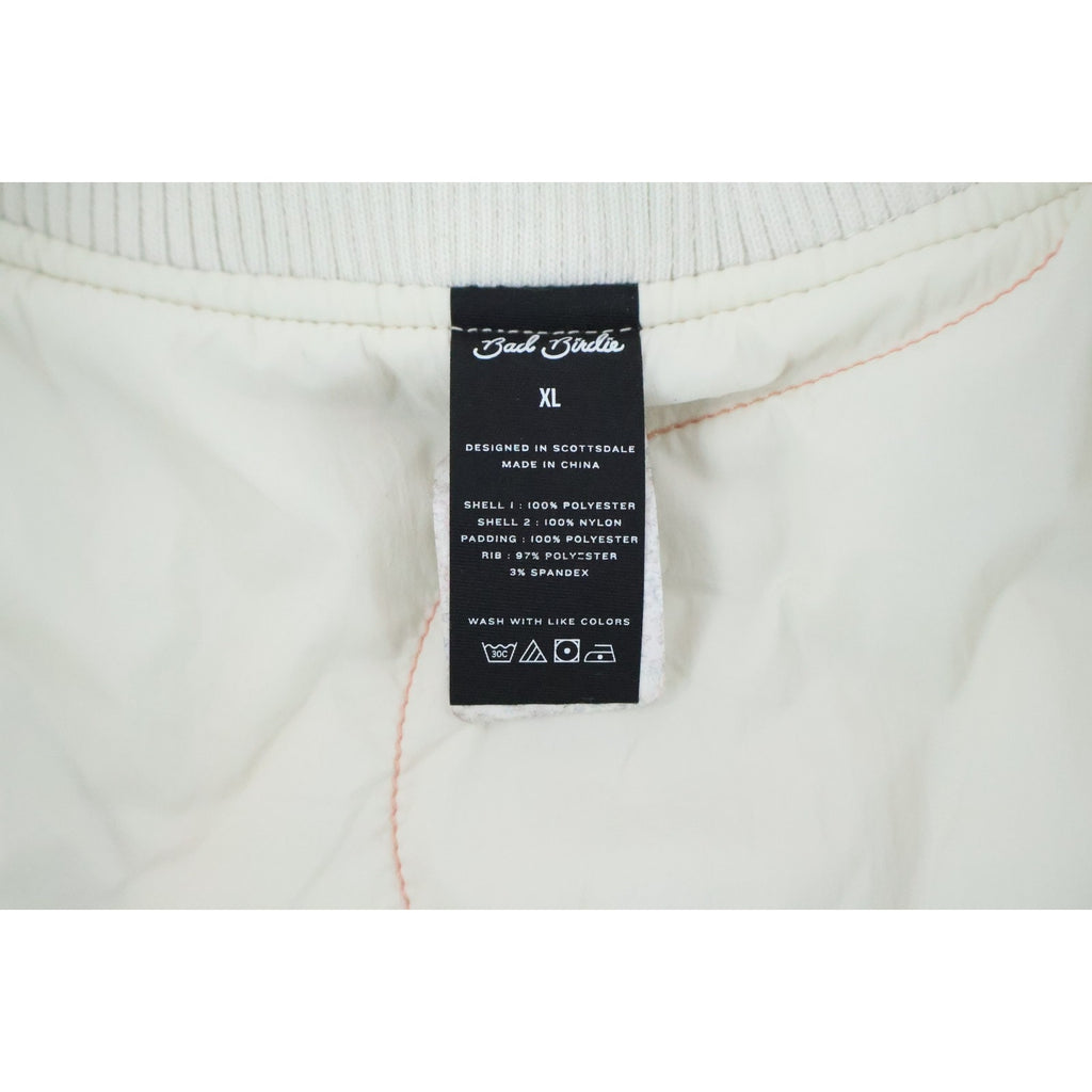 Bad Birdie Women’s The Cozy Jacket, Reversible Jacket, White Onyx, XL NEW Read