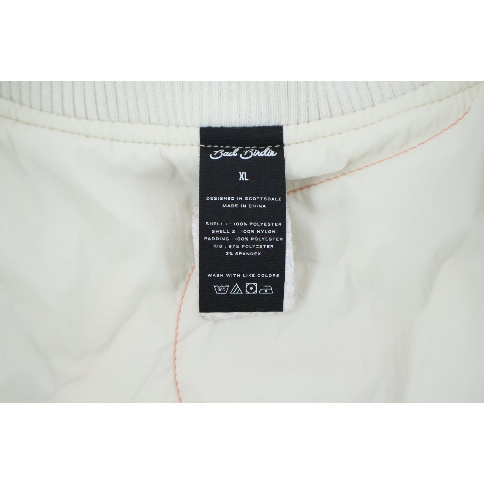 Bad Birdie Women’s The Cozy Jacket, Reversible Jacket, White Onyx, XL NEW Read