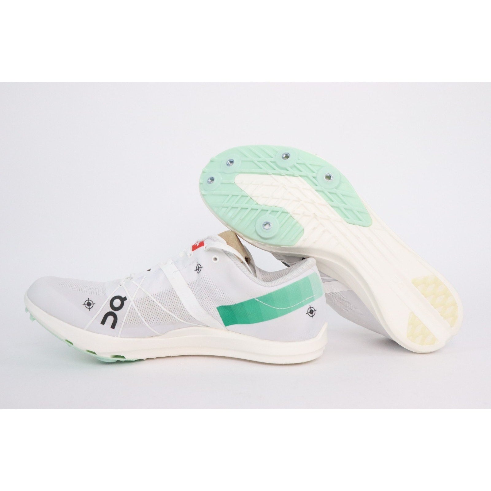 On Running Cloudspike 1500m Track and Field Shoes Men's 8 Undyed White Mint READ
