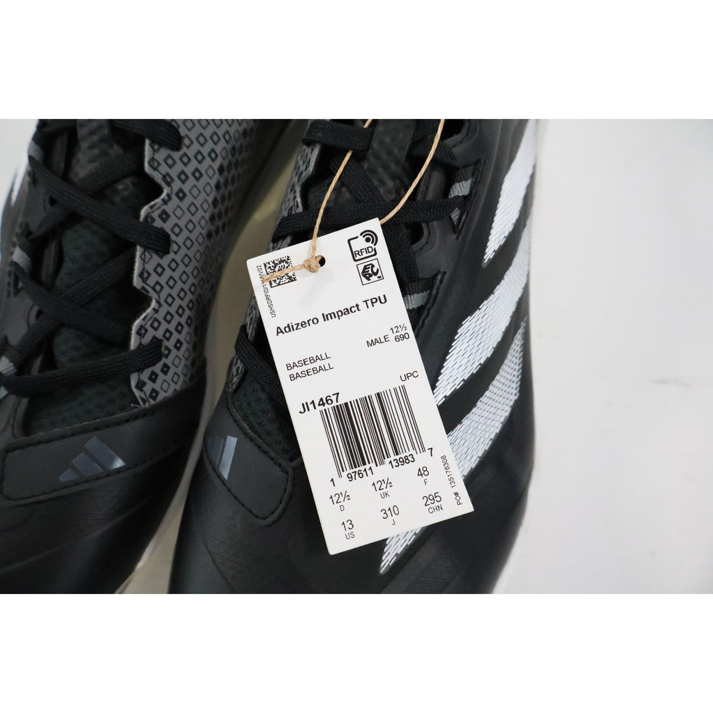 Adidas Adizero Impact TPU Baseball Cleats Black White Size13 JI1467 NWT