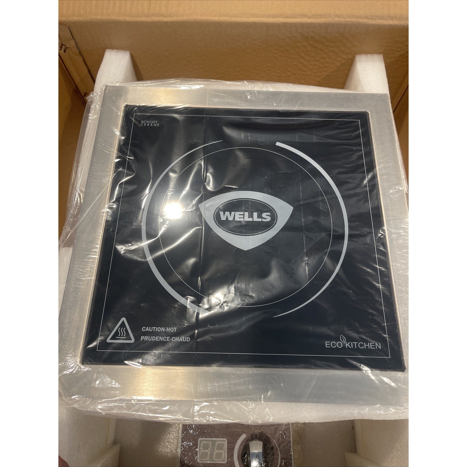 NEW WELLS DROP-IN COMMERICIAL INDUCTION RANGE ONE BURNER MODEL ISDI35