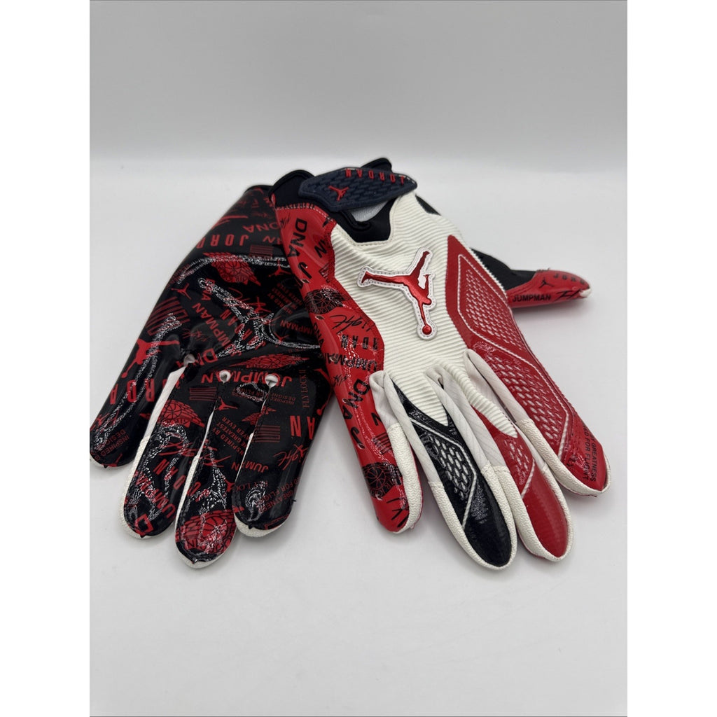 Nike Men's Jordan Fly Lock 2.0 Football Gloves, Red/ Black, Adult XLarge, NEW!!
