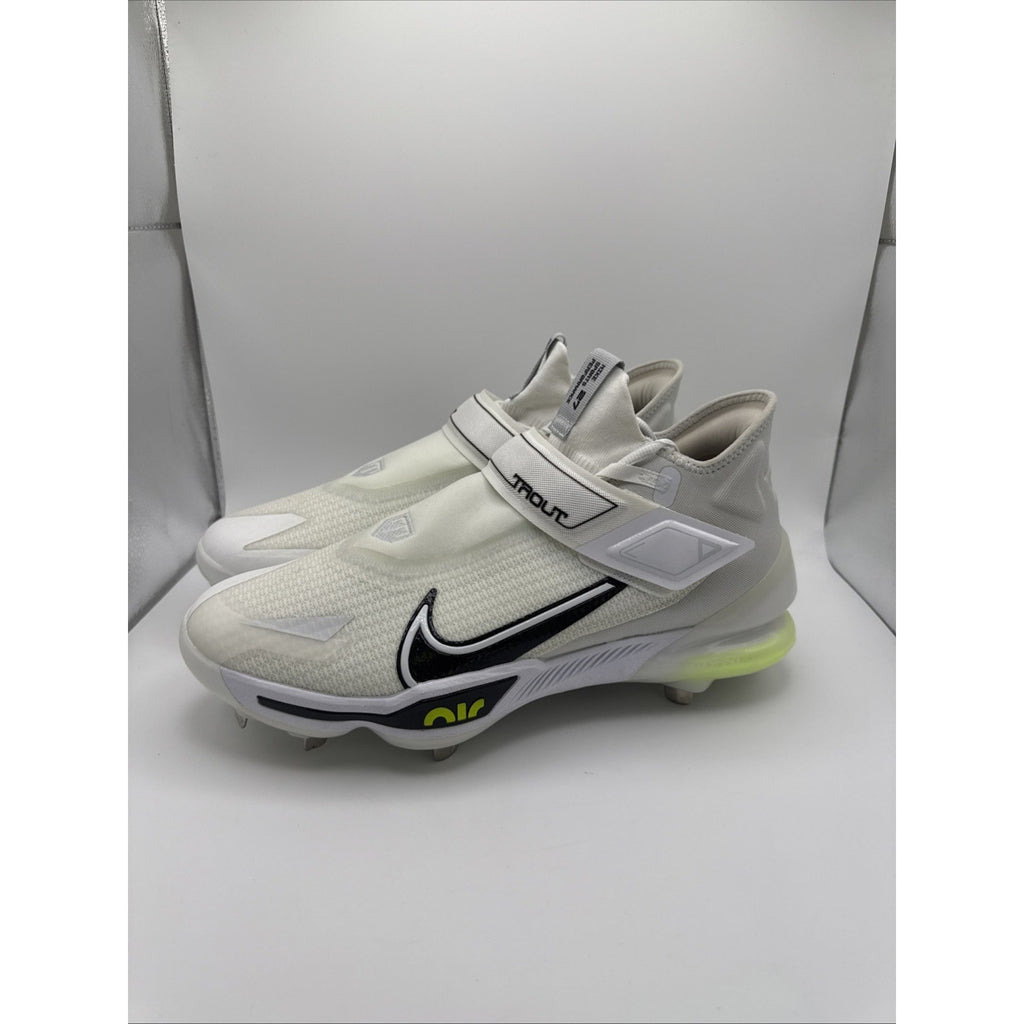 Nike Force Zoom Trout 8 Elite Metal Baseball Cleats Mens 13 White Volt Lace Up