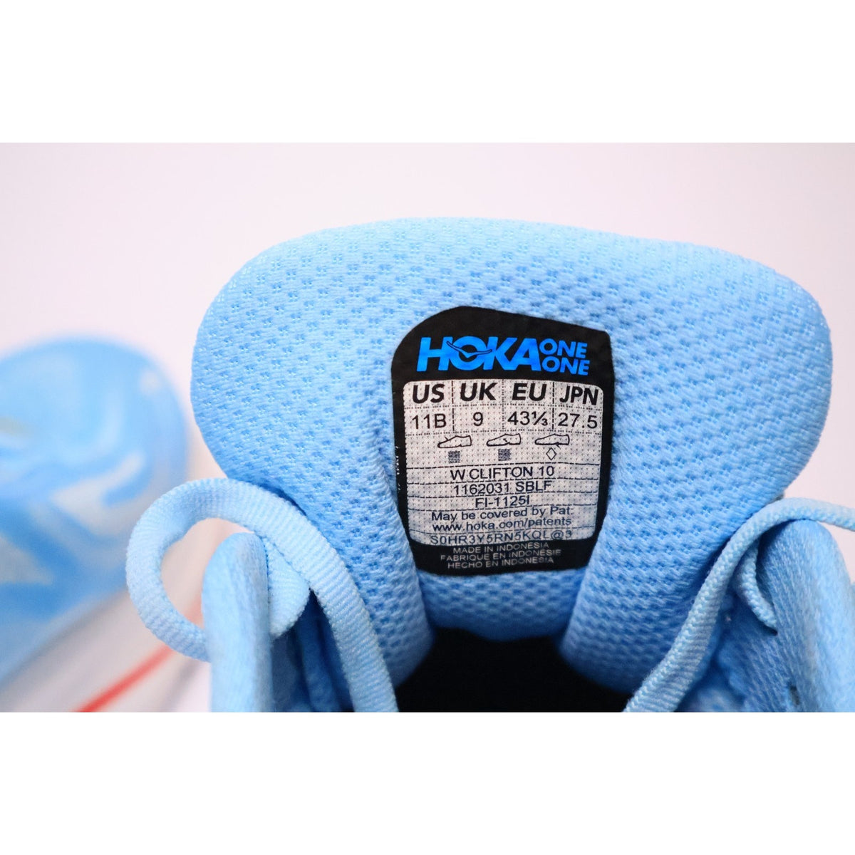 Hoka One One Clifton 10 Women Size 11B Blue Athletic Running Shoes #169