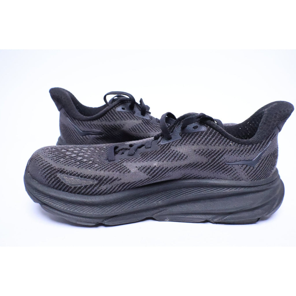 Hoka One One Clifton 9 Womens Sz 7.5 Black Athletic Running Shoes Sneakers #289