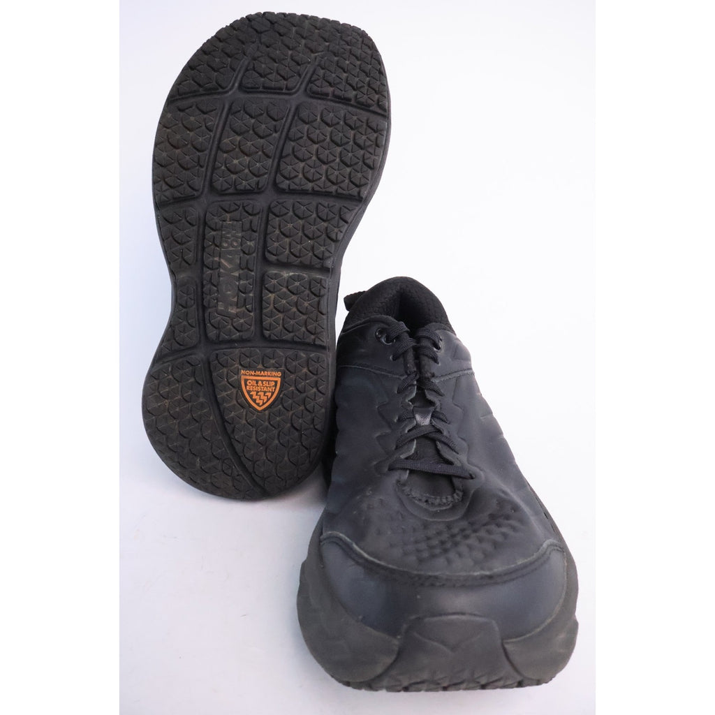 Hoka One One Bondi SR Women's Size 9 Black Leather Slip Resistant Shoes #196