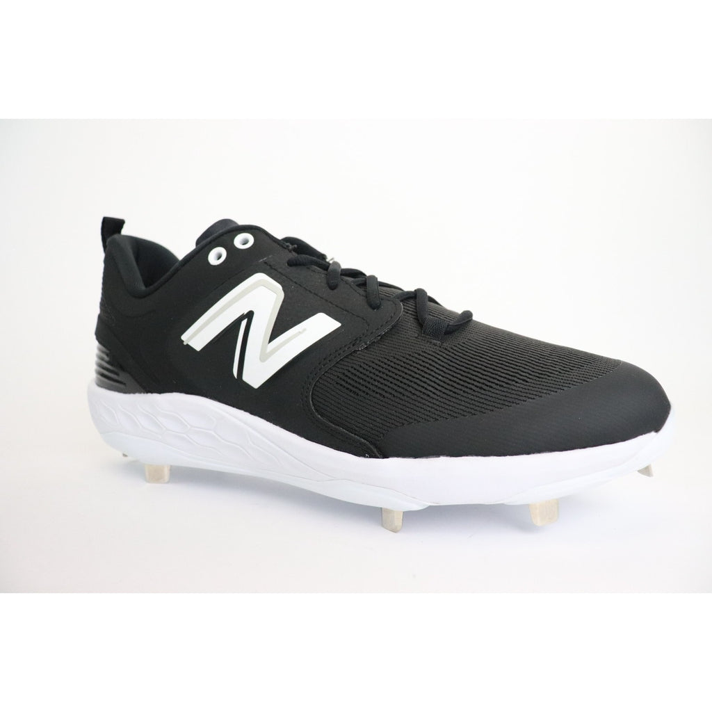 New Balance Unisex Fresh Foam X 3000 V6 Metal Baseball Shoe, Black/White, Sz M14