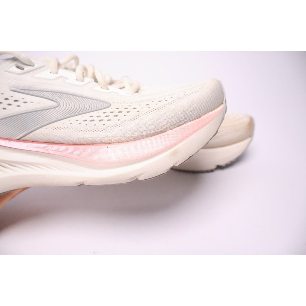 Brooks Glycerin 23 Womens Sz 7.5 White Gray Athletic Running Shoes Sneakers #193