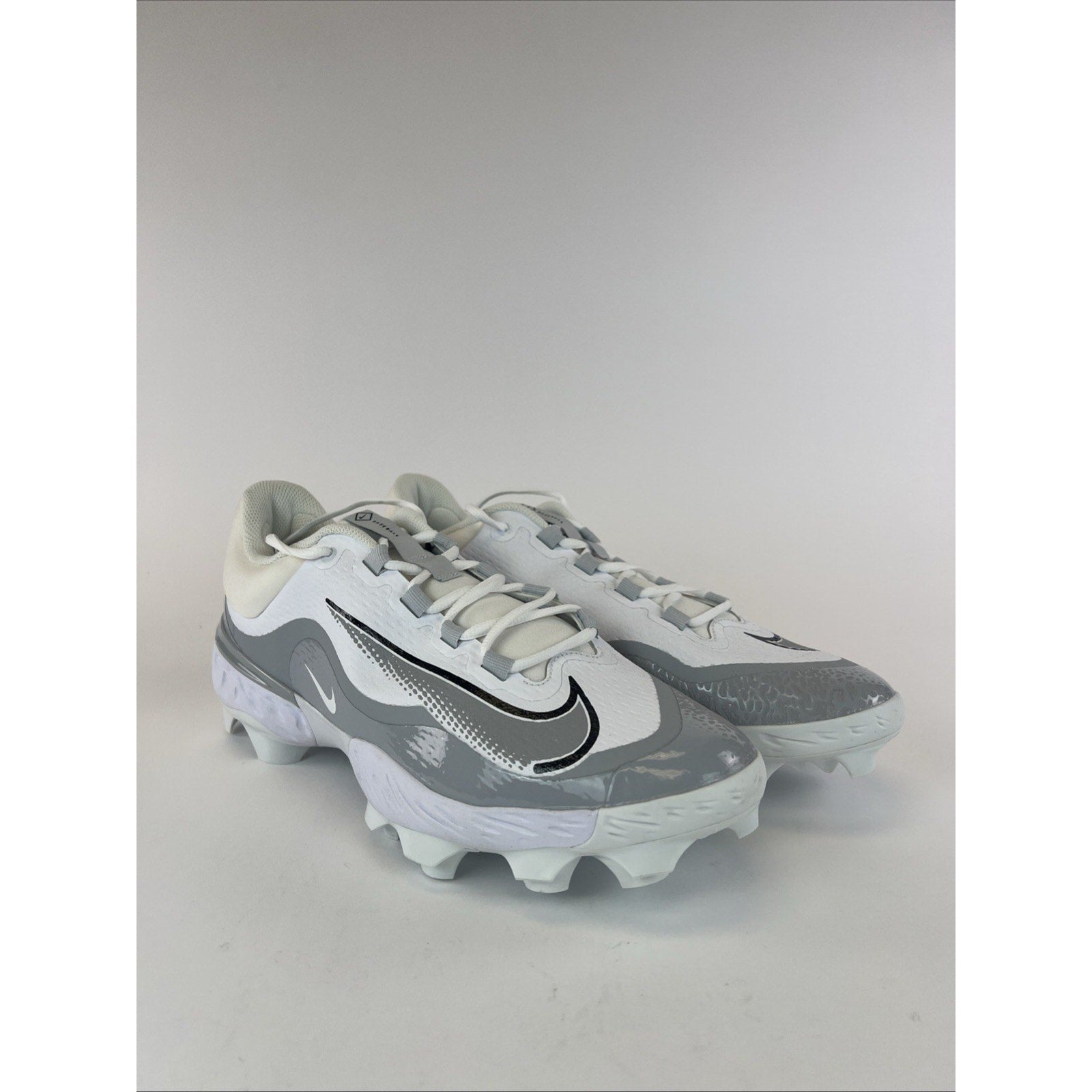 Nike Alpha Huarache Elite 4 Low MCS Baseball Cleats Gray FD6255-104 Mens Size 14