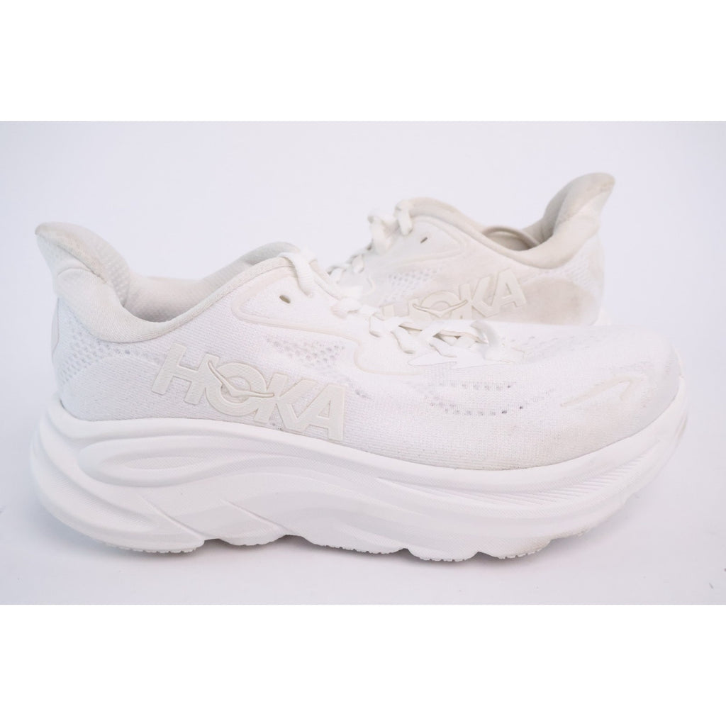 Hoka One One Clifton 10 White Running Shoe's Women's Size 7D Wide 1162050WWH
