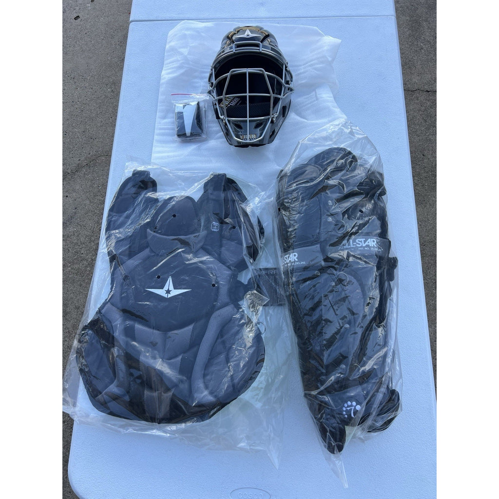 All-Star System 7 Axis Catcher’s Set Youth 9-12 Black/Graphite 3-Piece NEW #2