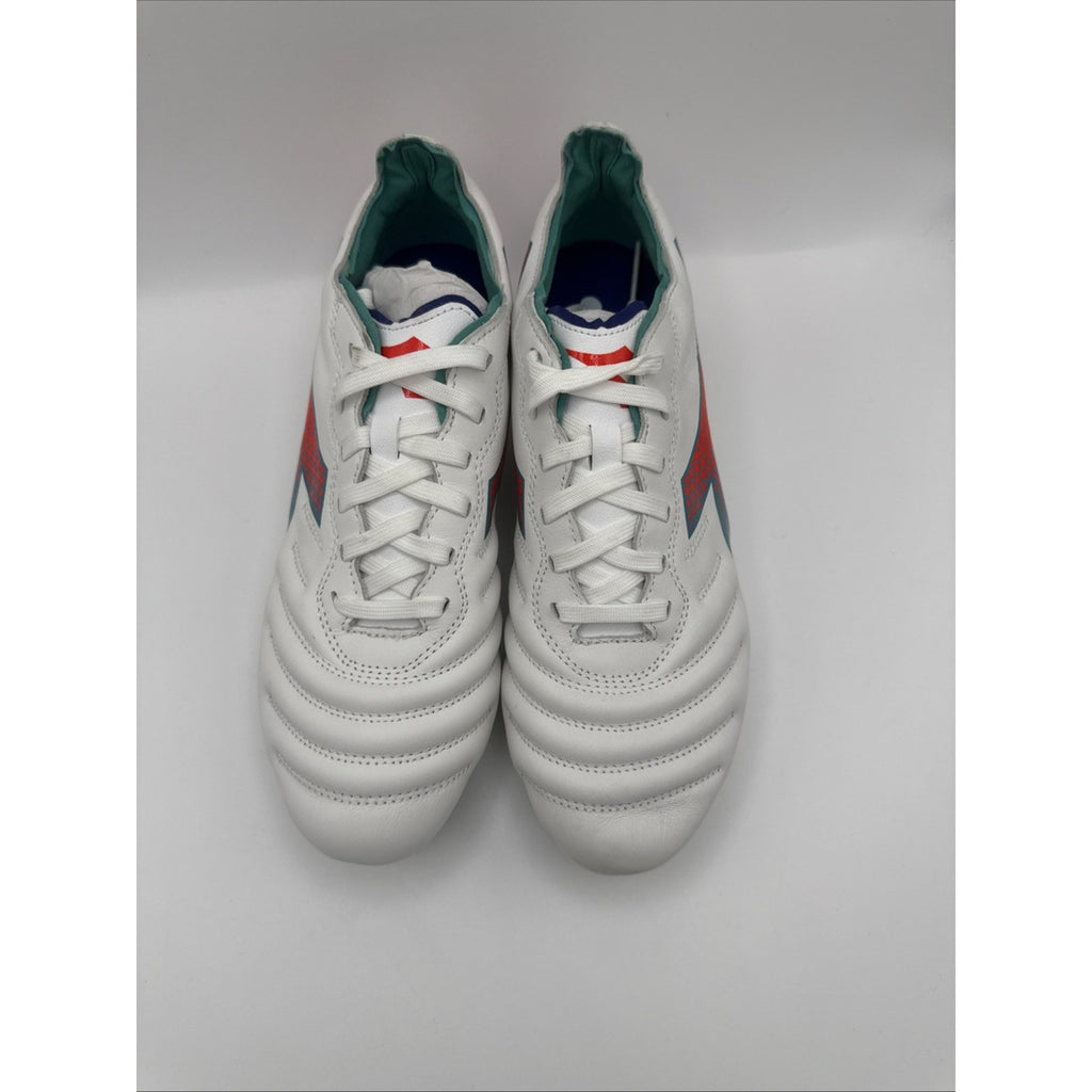 Diadora Brasil Elite GR LT W LP12 Size 8 Womens White Blue Red Soccer Cleats