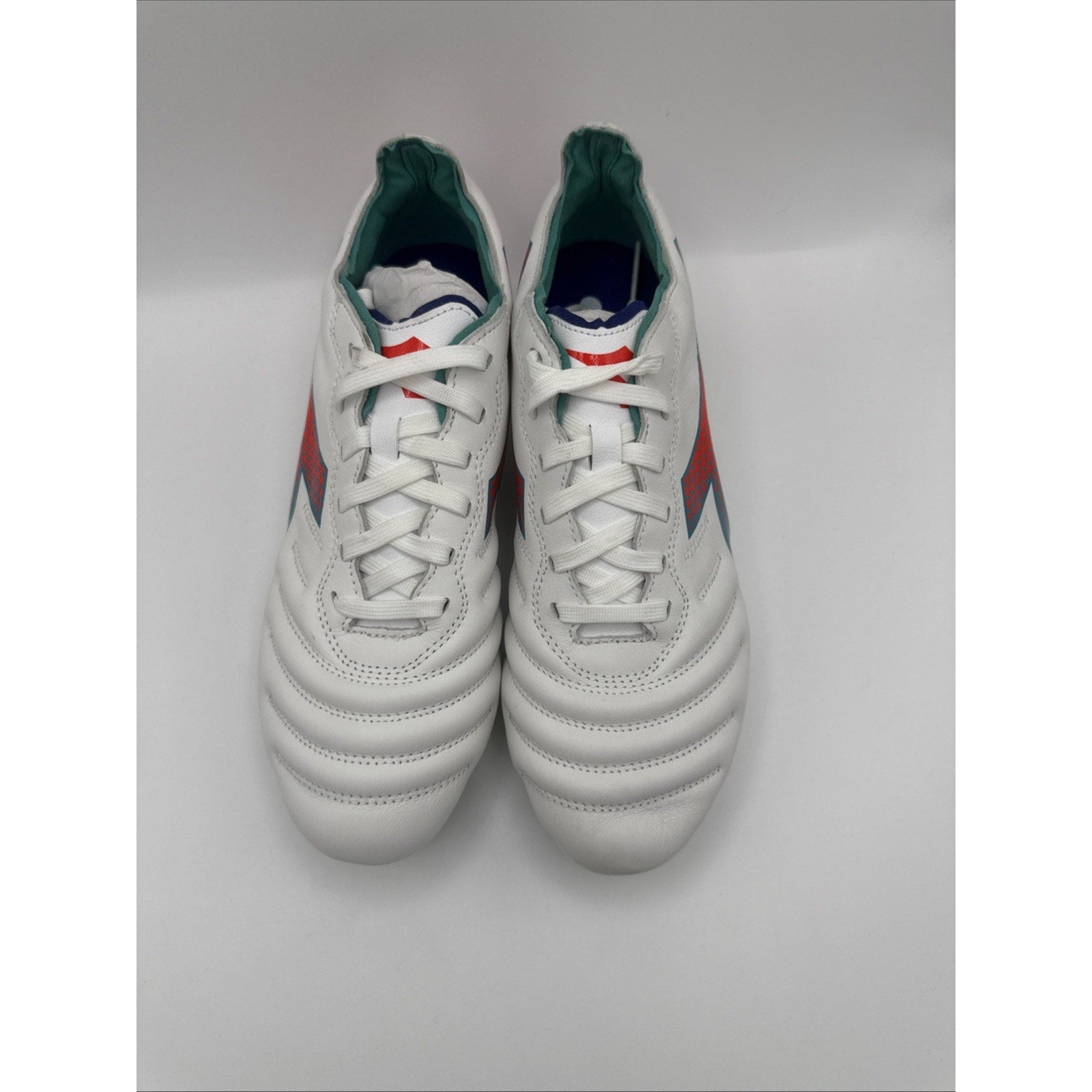 Diadora Brasil Elite GR LT W LP12 Size 8 Womens White Blue Red Soccer Cleats