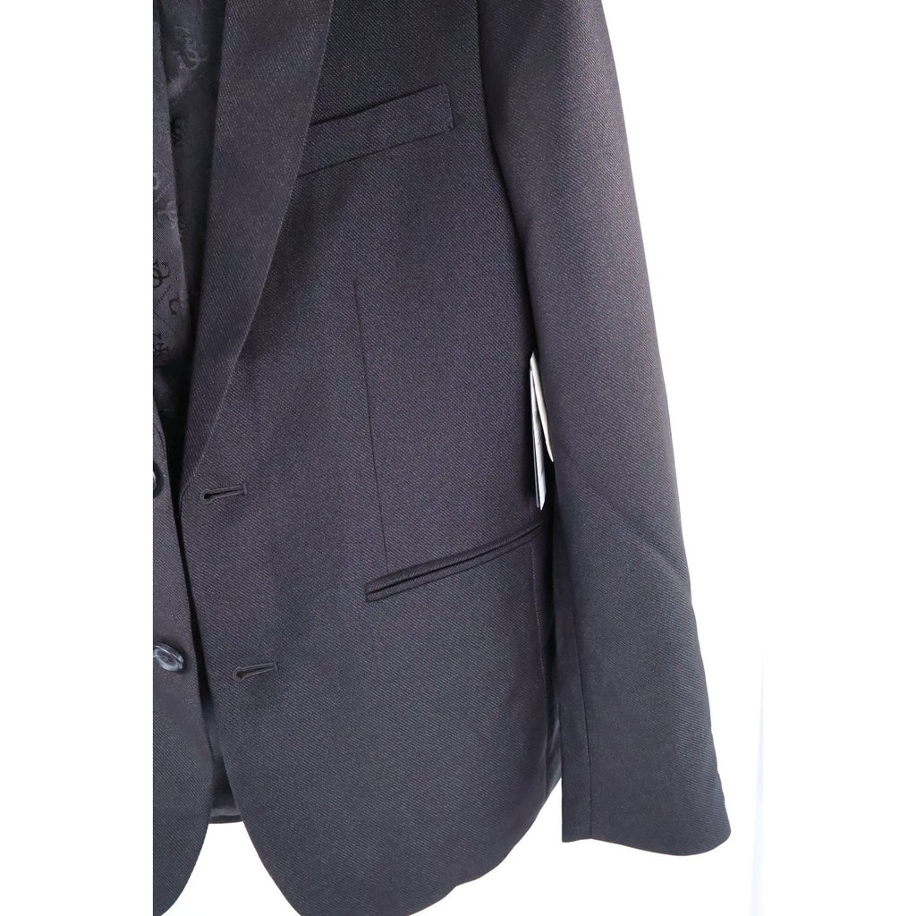 Guess Men's Shimmer Twill Relaxed Fit Blazer - Jet Black Multi Size Small NWT